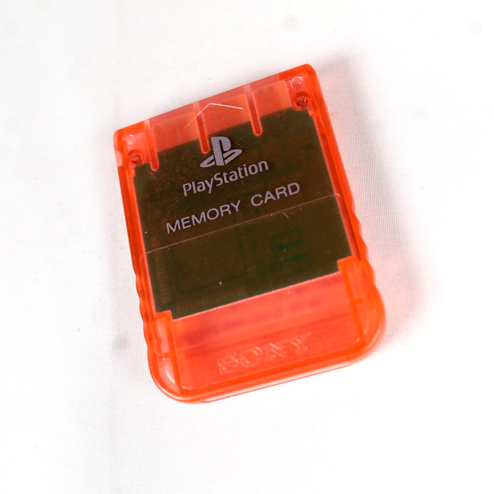 Carte Memoire Memory Card Sony Playstation PS1 Officiel SCPH-1020 Clear Red 2