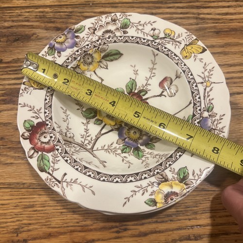 2 Alfred Meakin England Medway Decor Transferware 8” Rimmed Soup Bowls BUTTERFLY - Picture 12 of 18