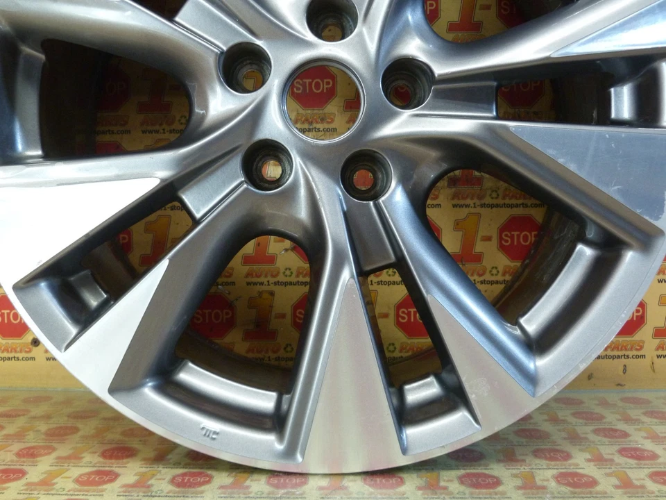 2015 2016 2017 2018 NISSAN MURANO MACHINED V SPOKE WHEEL RIM 18X7.5 18" OEM - Image 3 of 4