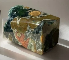 Natural Ocean Jasper Freeform•Orbicular Jasper & Quartz Madagascar Bubble Gem