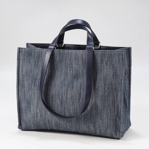 FERRAGAMO 24AW Logo Tote Bag (L) 219406 773820 Salvatore 2WAY Denim Handbag Wom - 第 2/10 張圖片
