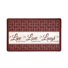 Anti-Fatigue Floor Comfort Mat - 18 x 30 Inch (Live, Love, Laugh Burgundy) - ...
