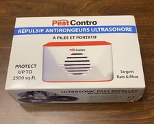 Portable Ultrasonic Rodent Repeller Cordless Non-Lethal Solution for 2500 sq ft