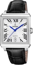 FESTINA F20681/1 Gents Stainless Steel Case Leather Strap Date 2 Year Warranty
