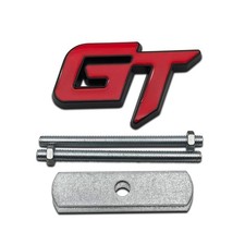 Black Red Gt Car Grille Emblem Letter Metal Grill Sport Suv Coupe Logo Badge Black Red Gt Car Grille Emblem Letter Metal Grill Sport Suv Coupe Logo Badge