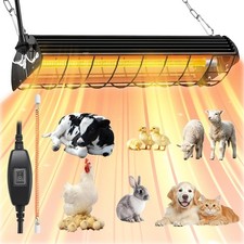 Chicken Coop Heater 400W Adjustable Heat Lamp Extended Large Brooder Heater f...