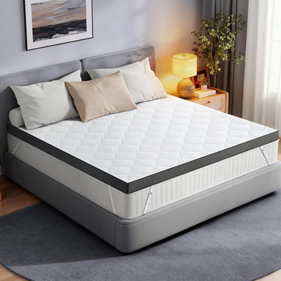 Queen Size 3-Inch Extra Firm Mattress Topper for Pain Relief & Comfort