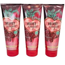 Bath  Body Works VELVET SUGAR Ultimate Hydration Body Cream Lot Of 3  NEW