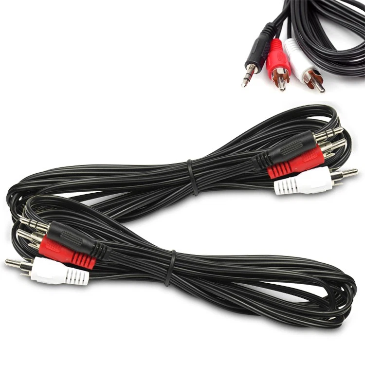 TGAUTOPART AUTO PARTS 2X 10FT 3.5MM AUX AUXILIARY RCA MALE PLUG AUDIO STEREO JACK CONNECTOR CABLE CORD