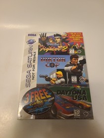 Sega Saturn Console NTSC Bundle System 3 NEW Games and NEW SAVE BATTERY