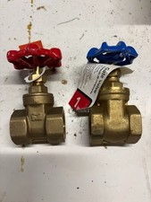 1 Brass Gate Valve Lot of 2 New Working F x F