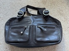 Ri2K Black Leather Handbag