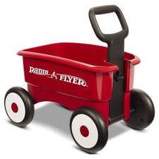 My 1st 2-in-1 Play Wagon Push Walker Red Walker Wagon for Outdoor Beach Garden