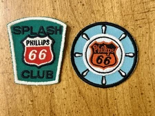 (2) VINTAGE Phillips 66 Embroidered Patches Gas Oil Advertising