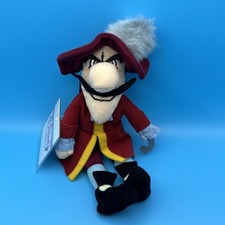 Disney Bean Bag Plush - CAPTAIN HOOK Peter Pan  10.5 inch - New with Tag