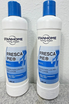 STANHOME Fresca Pie Menthol Foot Lotion 300 ml   Lot of 2 New Bottles