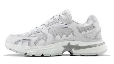 A Bathing Ape BAPE Shark Sta #1 White Sneakers 1L30191319 Men's Size 10 NEW
