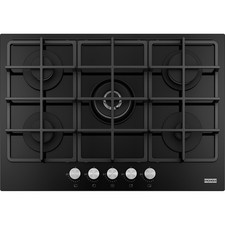 FRANKE Piano cottura 75cm Cristallo nero, 5 fuochi gas, SMART GAS ON GLASS FHSM