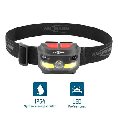 ANSMANN LUMINARY HD250RS LED Sensor Stirnlampe akkubetrieben 5W /250 lm / IP54