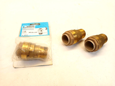 3x ITAP-FIT Übergangsnippel Steckfitting 22 x 3/4'' AG, Nippel, Verschraubung,