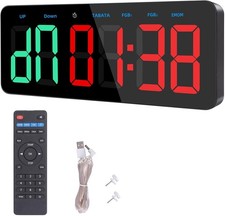 PELLOR Gym Timer, Large Digital Wall Clock, Interval Timer Clocks with Stopwatc