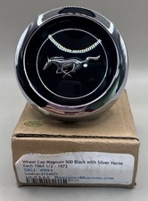 New 1964- 1973 Mustang Wheel Center Cap Magnum 500 Black Horse Each 12 Hole