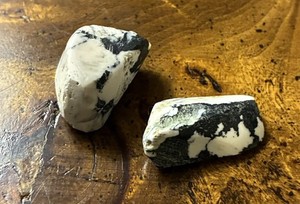 Hand-cut and polished White Buffalo cabochons