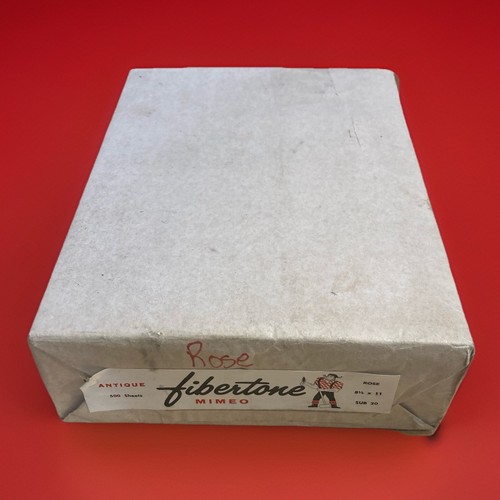 Vintage Mimeograph Paper FIBERTONE MIMEO 500 Sheets ROSE PINK - Picture 1 of 3