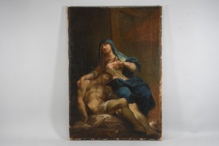 O55D27 Barock Gemälde Pietá 18.Jh
