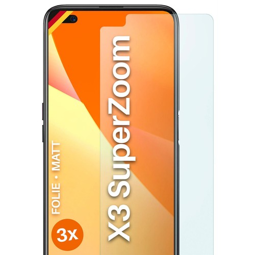 3x Schutzfolie Matt für Realme X3 SuperZoom Displayschutz Handyfolie Anti Reflex