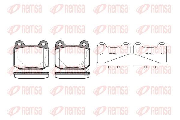 Remsa 0014.52 Bremsbelagsatz, Scheibenbremse FüR Mitsubishi-image