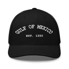 Gulf of Mexico EST 1550 Hat Embroidered Trucker Cap 