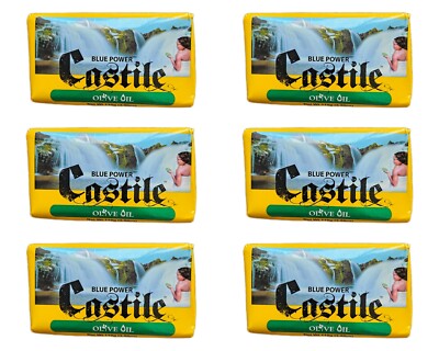 6x Kastilienblau Pulverseife mit Olivenöl