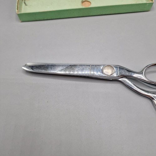 Vintage WISS CC7 Pinking Shears Silver Chrome Zig Zag Bent-Handle Scissors 9" - Picture 6 of 11