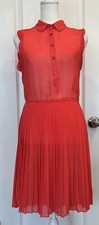 AMERICAN EAGLE OUTFITTERS Women’s Sleeveless Dress Sheer Pleated Cutout Back S/P