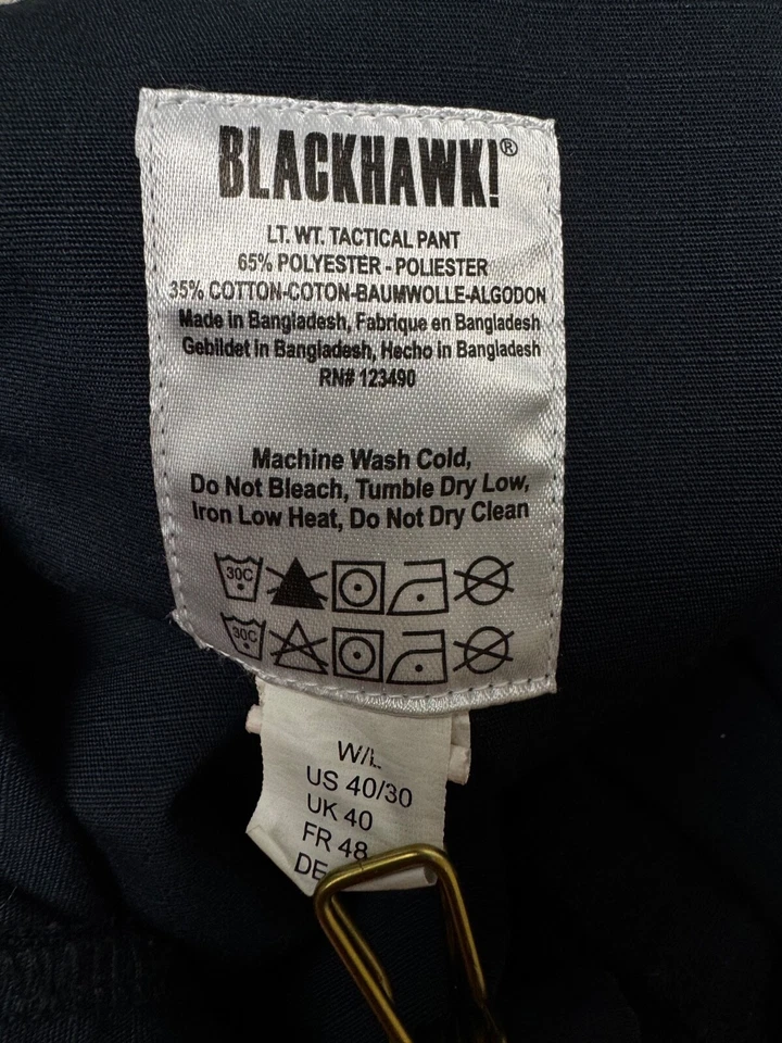 Pantalones tácticos ligeros Blackhawk para hombre 40w x 30L azul marino carga trabajo Foto 3 de 4