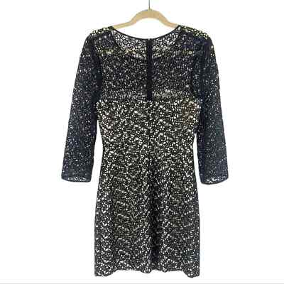 J. Crew Collection Black Lattice Lace Sheath Dress