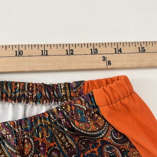 Motherhood maternity long pants orange print elastic waist women’s size L - Picture 3 of 8
