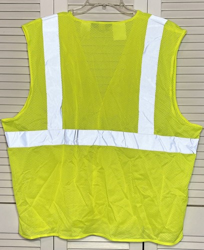 New Walls Mens Hi-Vis Yellow Reflective Safety Vest ANSI 2, Sz XL, Construction - Picture 6 of 7