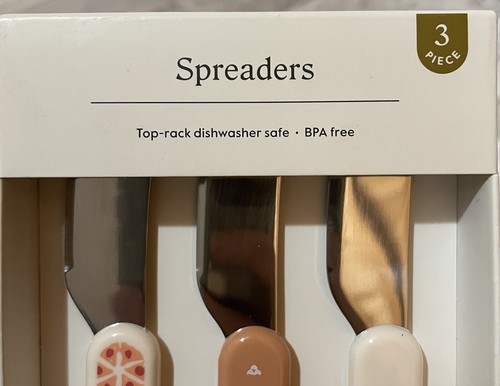 Threshold Set Of 3 Cheese Knives Spreaders - NEW - Picture 6 of 7