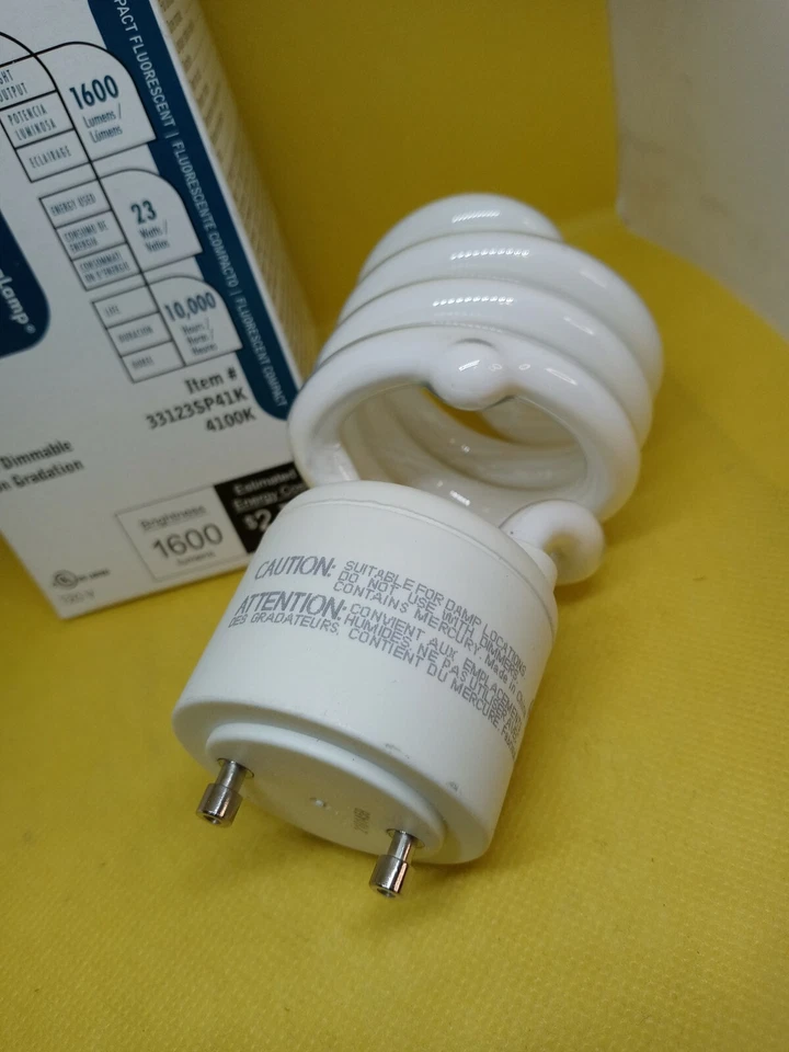 TCP 33123SP41K 23W GU24 4100K Spiral Twist Lock Base CFL Light Bulb 100W Equal - Image 3 of 4