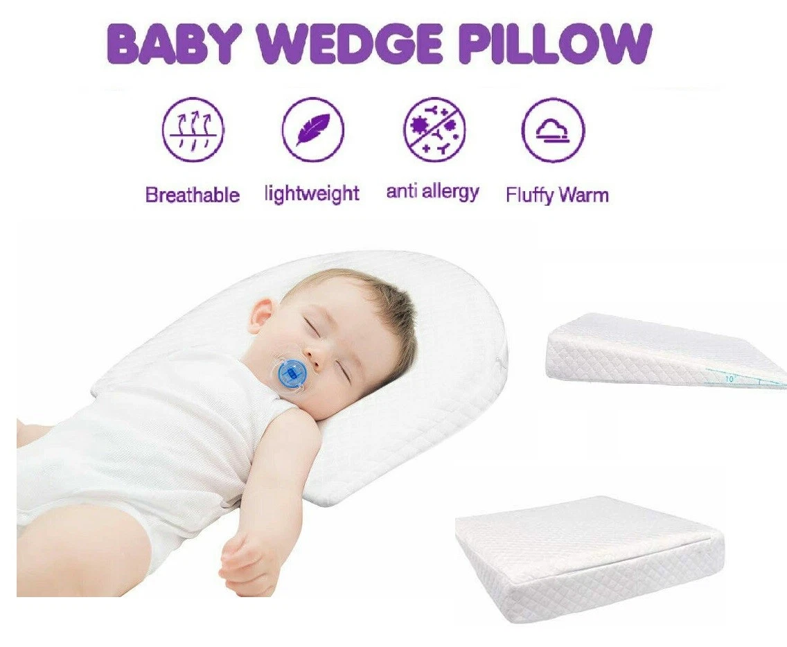 Baby Soft Wedge Pillow Anti Reflux Colic Cushion Pram Crib Cot Bed