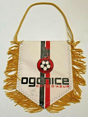 Fanion Vintage OGC Nice – Wimpel / Pennant Football, Club Français, Avant 2000