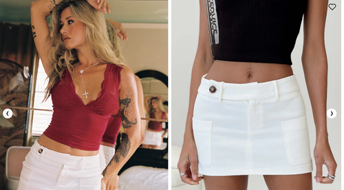 NEU MIT ETIKETT PRINCESS POLY BRINNLEY WEISSER KURZER MINIROCK GRÖSSE 2 - Bild 3 von 7