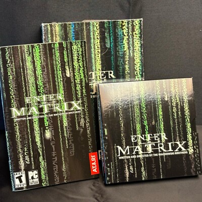 Enter The Matrix PC Game New Sealed Discs Box Set By Atari Manual Vintage Gaming