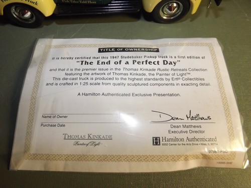 Thomas Kincade "The End of a Perfect Day" Die Cast Truck/Boat/Accessories/COA - Picture 10 of 15