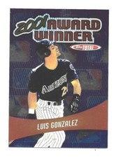 2002 Topps Total Luis Gonzalez Diamondbacks Award Winner #AW20 NRMT