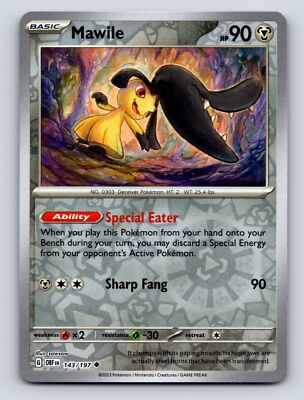Basic Mawile HP 90 Sharp Fang Attack Special Eater Ability Rarity | eBay