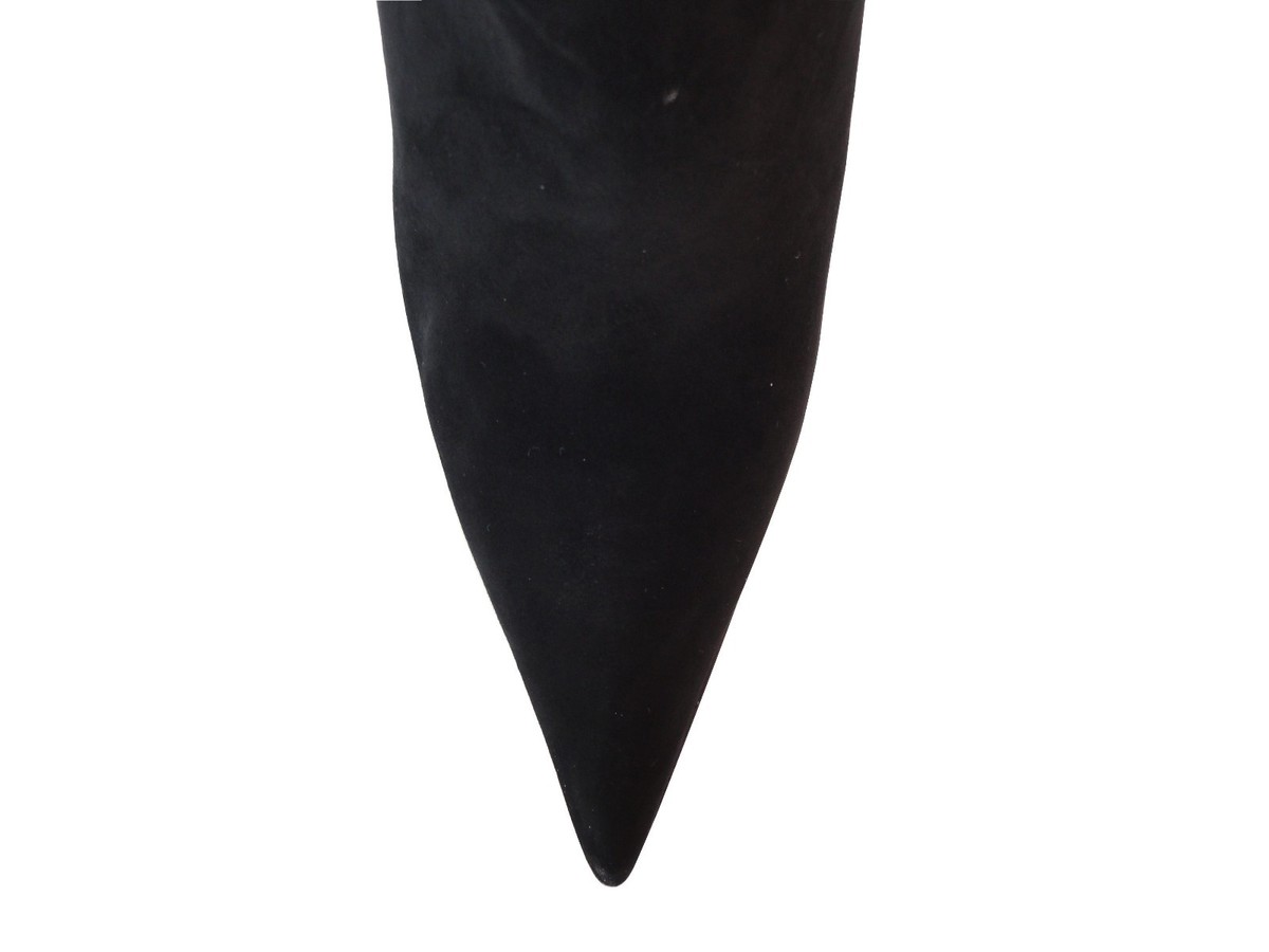 Bottines Overknee CQ COUTURE – Cuir Véritable, Talon Aiguille Très Haut, Chaîne Or – Taille 44 EU (14 US) – Made In Italy