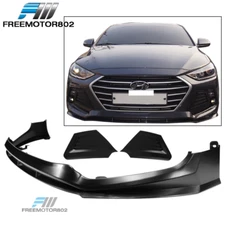 Fits 17-18 Hyundai Elantra SPW Style Front Bupmer Lip Spoiler + Covers
